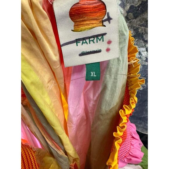 Farm Rio-Anthropologie Sleeveless Smocked Tiered Midi Dress Size Extra Large - Picture 12 of 12